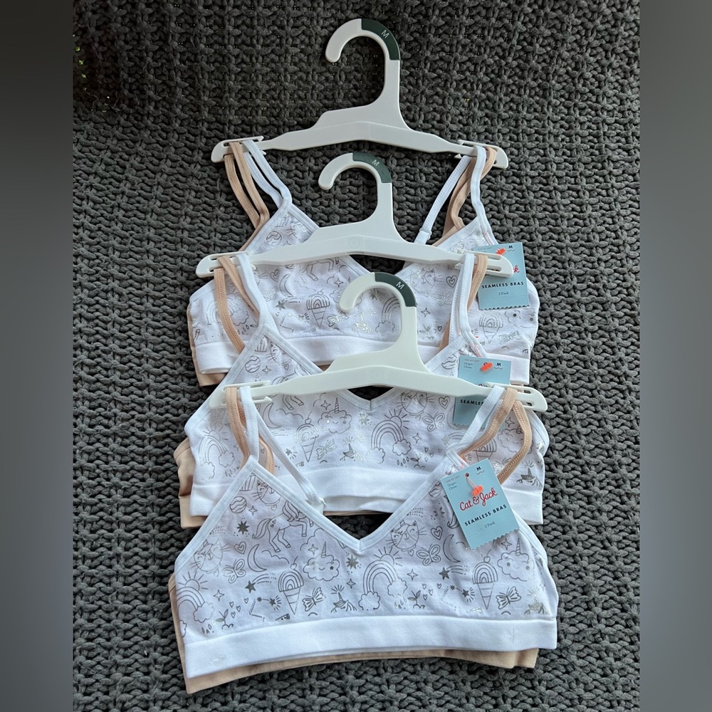 Cat & Jack Bundle Girls' seamless bralettes